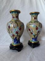 Vaas - Koper, Emaille - China - Guangxu (1875-1908) - Paar, Antiek en Kunst