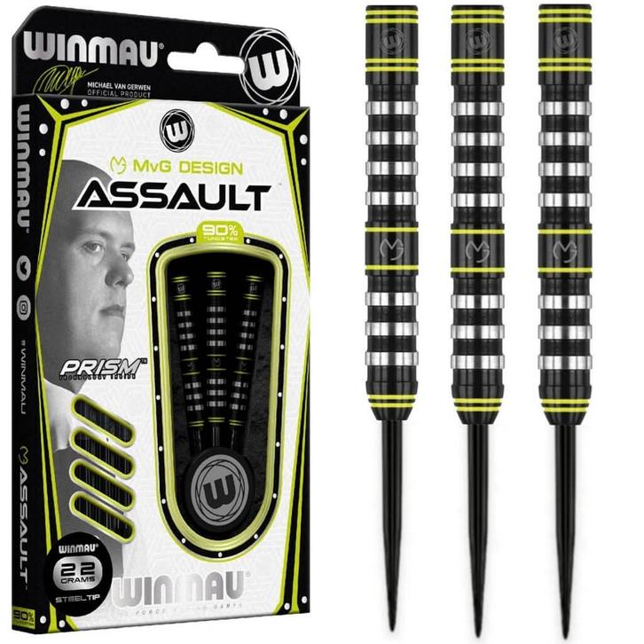 Winmau Michael van Gerwen Assault 90% Dartpijlen 22-24-26, Sport en Fitness, Darts, Nieuw, Verzenden