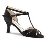 Dames Dansschoen met Smalle Leest - Hak 6,5 cm - Zwart Suede, Verzenden, Nieuw