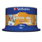 Verbatim DVD-R Wide Inkjet Printable discs op, Ophalen of Verzenden, Nieuw in verpakking