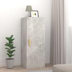 vidaXL Wandkast 34,5x34x90 cm bewerkt hout betongrijs, Verzenden, Nieuw