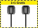 JENS Living Solar Tuinfakkel - Zwart  1+1 Gratis, Verzenden, Nieuw