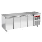 Koeltafel, geventileerd, 4 deuren EN 600x400 - Top in granie, Verzenden, Nieuw in verpakking, Koelen en Vriezen