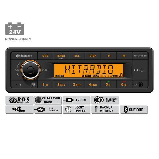 Continental radio 24V MP3/Bluetooth, Auto-onderdelen, Vrachtwagen-onderdelen, Nieuw, Verzenden