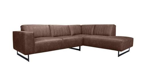Hoekbank Scherpenisse - hoekbanken - Bruin, Huis en Inrichting, Banken | Sofa's en Chaises Longues, Nieuw, Stof