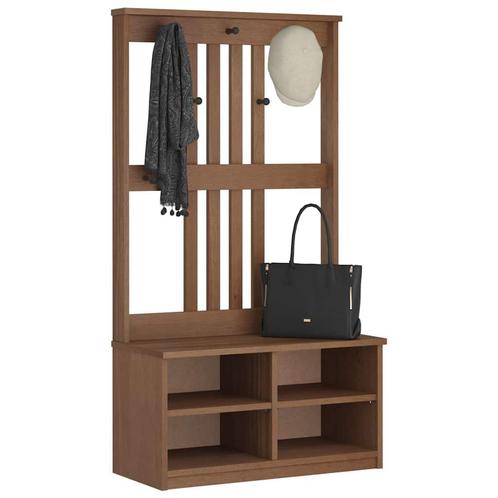 vidaXL Halboom SANDENS 87x40x159,5 cm massief grenenhout, Huis en Inrichting, Banken | Voetenbanken en Poefen, Nieuw, Verzenden
