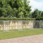 vidaXL Hondenhok met deuren 12x2x1,5 m gegalvaniseerd staal, Dieren en Toebehoren, Verzenden, Nieuw