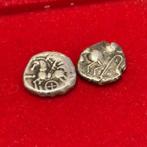 Kelten, Lingones Lot of 2 AR Denarii 80-50 BC (Zonder