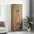 vidaXL Highboard 2 pcs artisanaal eikenkleurig 69,5 x 34 x, Huis en Inrichting, Kasten | Buffetkasten, Minder dan 50 cm, Verzenden