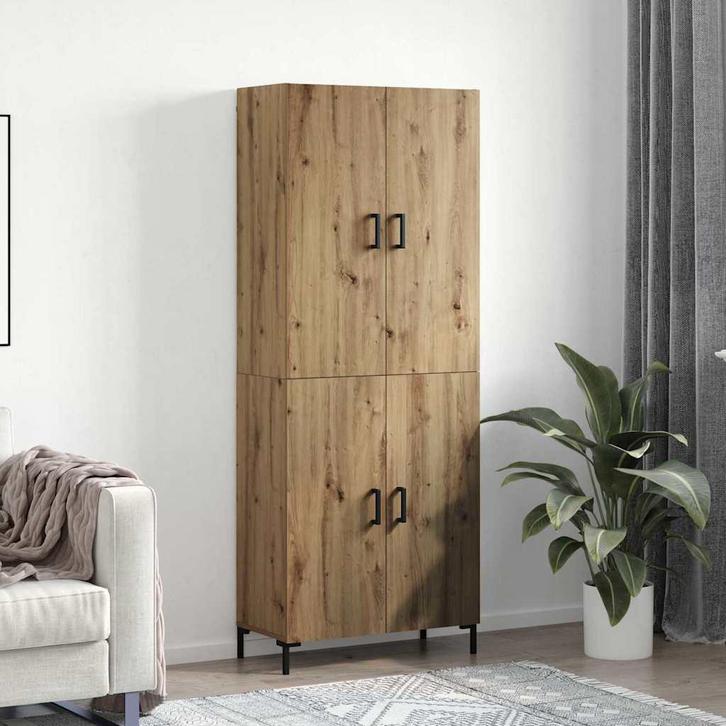 vidaXL Highboard 2 pcs artisanaal eikenkleurig 69,5 x 34 x, Huis en Inrichting, Kasten | Buffetkasten, Nieuw, Minder dan 50 cm