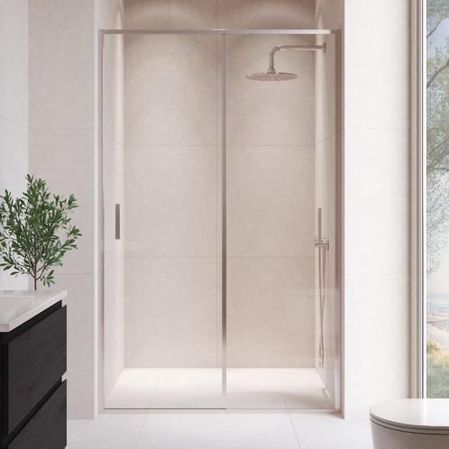 Douchewand Calgary 120 x 190 cm Chroom – Transparant 8 mm, Doe-het-zelf en Verbouw, Sanitair, Nieuw, Douche, Verzenden