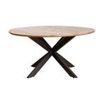 *WOONWINKEL* Starfurn Arlington Ronde Eettafel Mangohout 120, Huis en Inrichting, Tafels | Eettafels, Verzenden, Nieuw