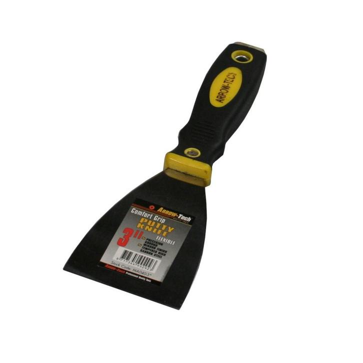 Benson Plamuurmes - Soft Grip - RVS - Afgeronde Vorm - 7,..., Doe-het-zelf en Verbouw, Schildersmaterialen, Nieuw, Ophalen of Verzenden