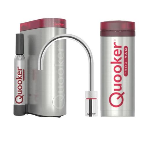 QUOOKER PRO3 NORDIC ROUND RVS + CUBE - 3NRRVS1876, Huis en Inrichting, Keuken | Keukenbenodigdheden, Nieuw, Ophalen of Verzenden