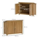 TRUUSK Tuinkast Hout 110x50x85cm - Weerbestendig - Met Deur, Verzenden, Nieuw