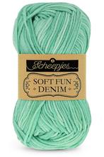 Scheepjes Softfun Denim - 516 mintgroen - Katoen/Acryl Gar, Hobby en Vrije tijd, Breien en Haken, Ophalen of Verzenden, Nieuw