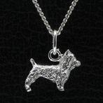Zilveren Australische silky terrier ketting hanger - klein, Verzenden, Nieuw