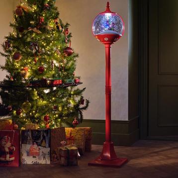 Kerstlantaarn met sneeuw, licht en geluid - 150 cm beschikbaar voor biedingen