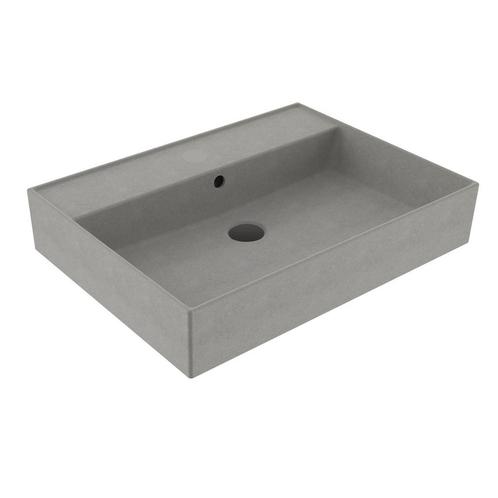 Wastafel Sanilux Edge Keramiek 60 0 Kraangaten Warm Beton, Doe-het-zelf en Verbouw, Sanitair, Overige typen, Nieuw, Ophalen of Verzenden