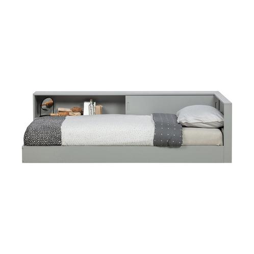 *WOONWINKEL* Woood Connect Hoekbed Grenen Betongrijs, Huis en Inrichting, Slaapkamer | Bedden, Grijs, Nieuw, Verzenden