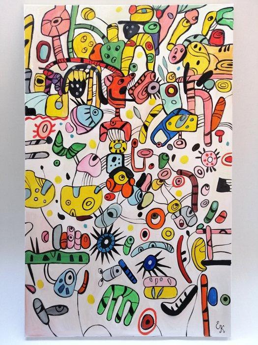 Elena Khmeleva - Attitude mentale subtile. XL. Œuvre, Antiek en Kunst, Kunst | Schilderijen | Modern