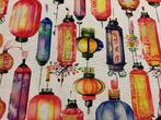 6,00 x 1,40 meter katoenen stof - Chinese lantaarns -, Antiek en Kunst, Curiosa en Brocante