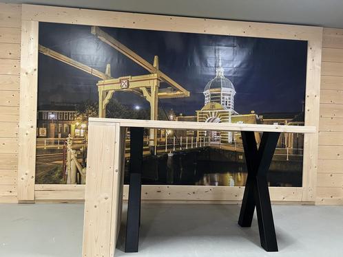 Steigerhouten Bartafel Deluxe, Huis en Inrichting, Tafels | Eettafels, Nieuw, Vijf personen of meer, Ophalen of Verzenden