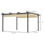 TRUUSK Pergola Ca. 4x4m Tuinpaviljoen, Terrasoverkapping Van, Verzenden, Nieuw