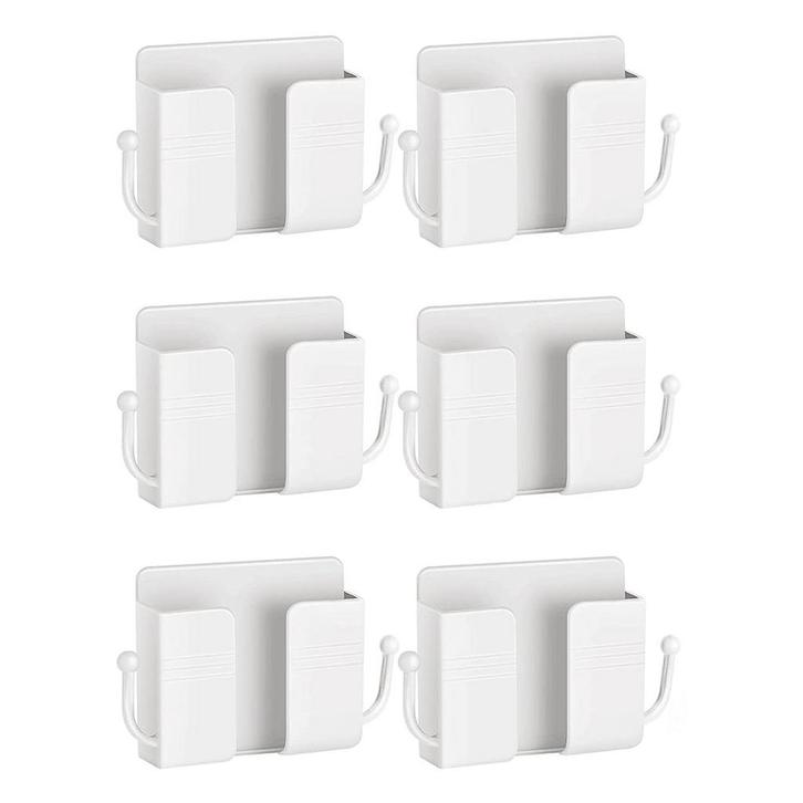 Afstandsbediening Houder - 6 Stuks - Wit - AB Houder- Houder, Huis en Inrichting, Woonaccessoires | Overige, Nieuw, Verzenden