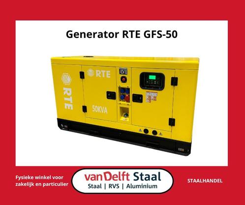 Generator RTE GFS-50 50kva Aggegraat € 5500,-, Doe-het-zelf en Verbouw, Aggregaten, 30 kVA of meer, Elektrisch startend, Geluidgedempt