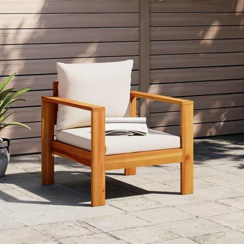 vidaXL Tuinstoel met kussens massief acaciahout, Tuin en Terras, Tuinsets en Loungesets, Nieuw, Hardhout, Verzenden