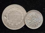 Frans Indochina. Piastre de commerce 1908-A + 5 Francs 1963, Postzegels en Munten, Munten | Europa | Niet-Euromunten