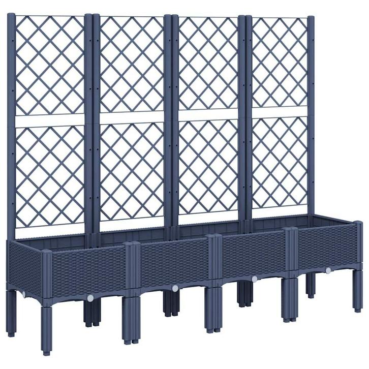 Plantenbak Grijs | Tweedekansje | 64%, Tuin en Terras, Bloembakken en Plantenbakken, 60 cm of meer, 100 cm of meer, Tuin, Rechthoekig