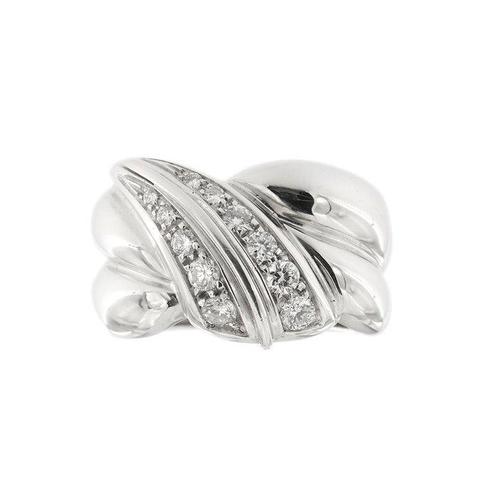 Statement ring - 18 karaat Witgoud Diamant (Natuurlijk), Sieraden, Tassen en Uiterlijk, Antieke sieraden