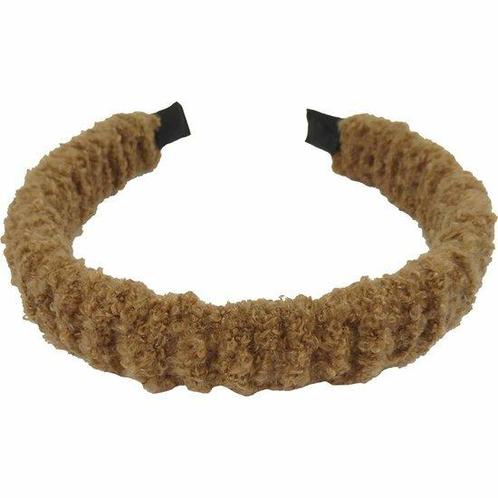 Haarband Diadeem Gerimpeld Stof Bruin, Sieraden, Tassen en Uiterlijk, Uiterlijk | Haarverzorging