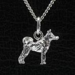 Zilveren Siberian husky staart op rug ketting hanger - klein, Sieraden, Tassen en Uiterlijk, Verzenden, Nieuw