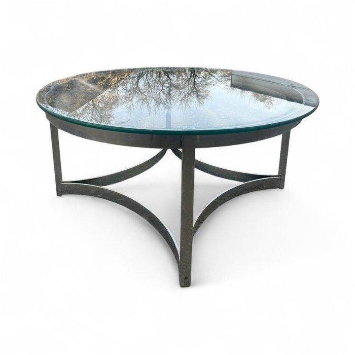 Tafel - Glas, Chroom, Staal, Antiek en Kunst, Kunst | Designobjecten