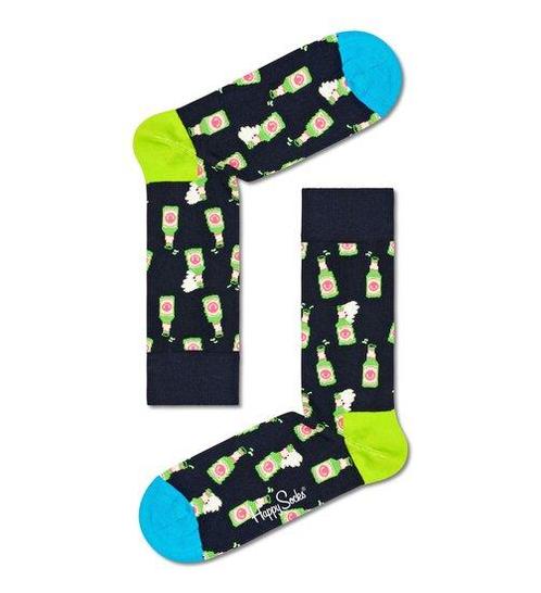 Happy Socks - Bier sokken - Zwart, Kleding | Dames, Ondergoed en Lingerie, Verzenden