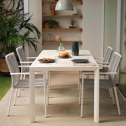 *WOONWINKEL* Kave Home Culip Set Aluminium Tuinset Met Touw, Tuin en Terras, Tuinsets en Loungesets, Nieuw, Verzenden