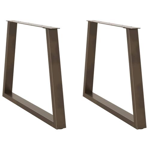 vidaXL Eettafelpoten 2 st V-vormig 100x(72-73,3) cm staal, Huis en Inrichting, Tafelonderdelen, Nieuw, Verzenden
