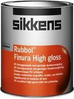 SIKKENS Rubbol Finura High Gloss (oude Etiket) - 1 ltr - Zwa, Nieuw, Verzenden