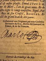 Document - “Charlot”, secrétaire du Roi (Maison & Couronne, Antiek en Kunst, Antiek | Boeken en Bijbels