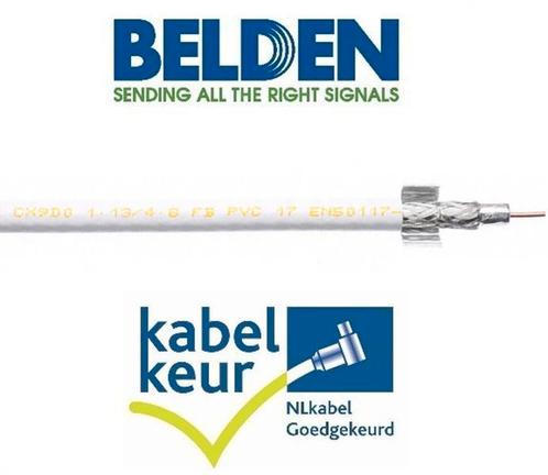 Belden CX9D0 Coax 9 DuoBond+ PVC Kabelkeur wit per meter, Doe-het-zelf en Verbouw, Elektra en Kabels, Kabel of Snoer, Nieuw, Ophalen of Verzenden