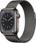 Apple Watch Series 8 41 mm kast van grafietkleurig roestvrij, Verzenden, Zo goed als nieuw