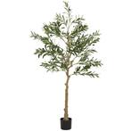 TRUUSK Kunstplant Olijfboom 150 cm - 720 Bladeren - 40 Olijv, Verzenden, Nieuw
