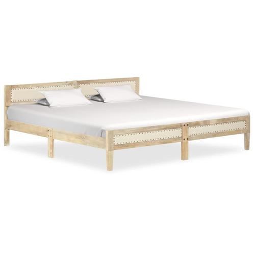 vidaXL Bedframe massief mangohout 200 cm, Huis en Inrichting, Slaapkamer | Bedden, Bruin, Nieuw, Hout, Tweepersoons, Verzenden