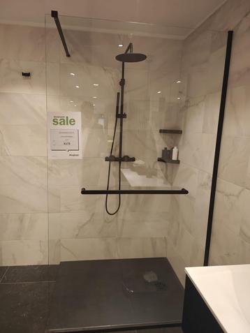 Inloopdouche 120cm mat zwart met gratis douchevloer - 0069 beschikbaar voor biedingen