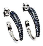 Zonder minimumprijs - Oorbellen Zilver - Blue Sapphire, Sieraden, Tassen en Uiterlijk, Oorbellen, Nieuw
