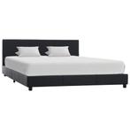 vidaXL Bedframe kunstleer zwart 140x200 cm, Overige materialen, Verzenden, Zwart, 140 cm