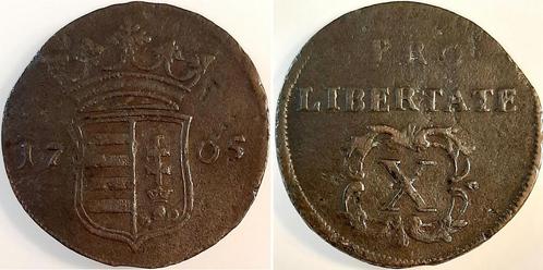 Ungarn 10 Poltura 1705, schoen/sehr schoen, Malkontenten..., Postzegels en Munten, Munten | Europa | Niet-Euromunten, Verzenden